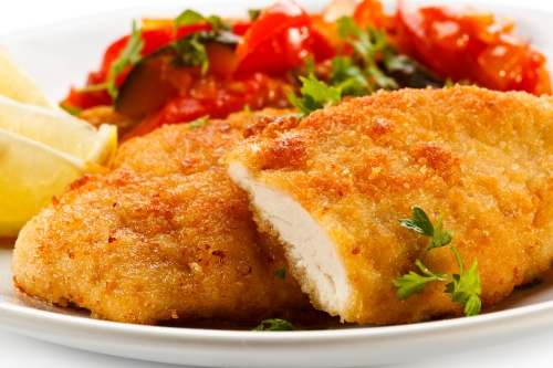 Chicken cutlets and tomtoe sauce