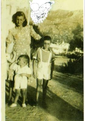 My Nona Flora and my father in Naples, Italy :circa 1940's