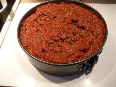 Recipes Ziti on The Meat Sauce Has Been Poured On Top Of The Ziti Noodles